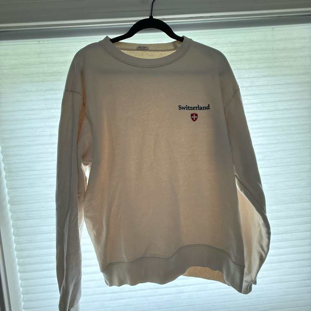 Brandy Melville Cream Crew Neck Sweater